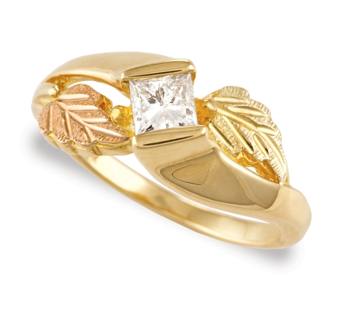 10k Yellow Gold Leaves and Grapes Ring