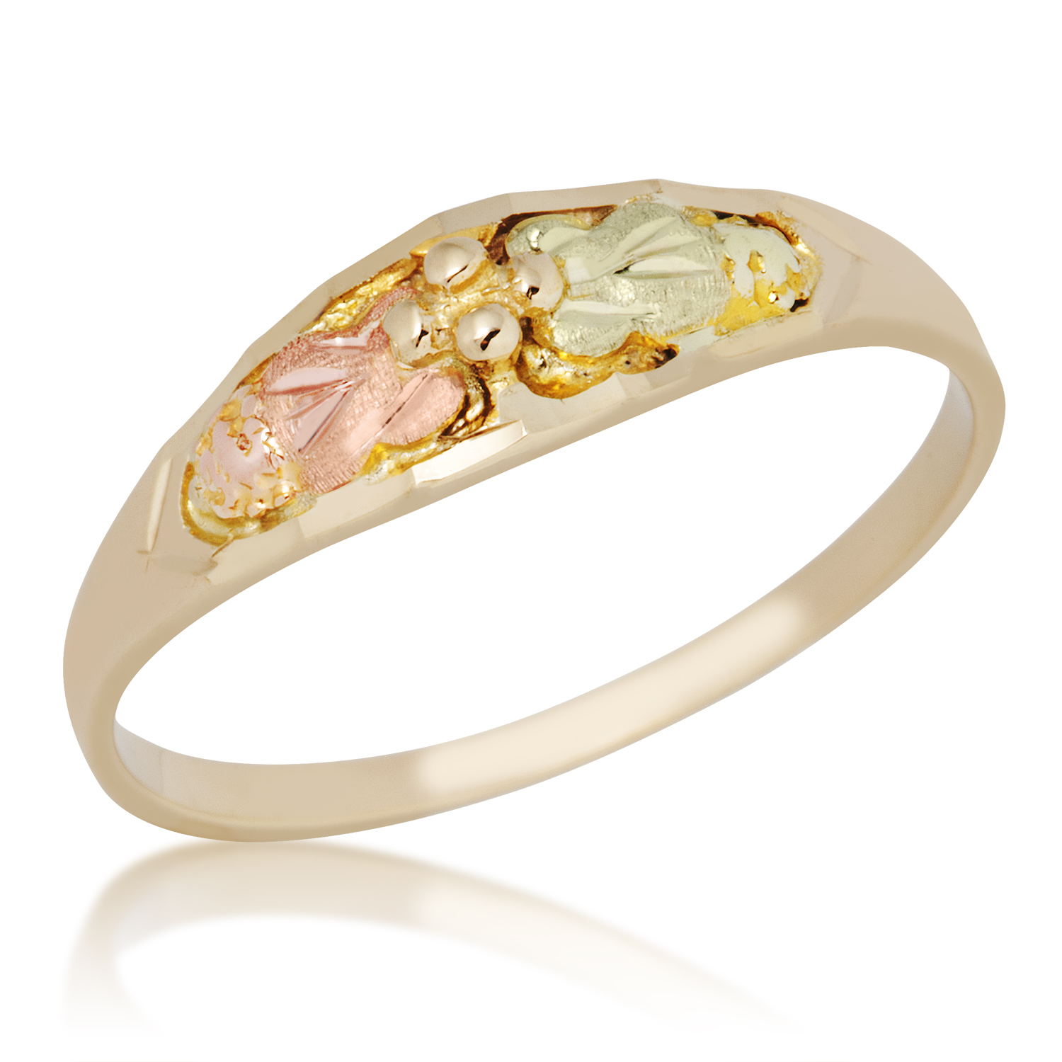 Ladies Wedding with Leaves Ring 