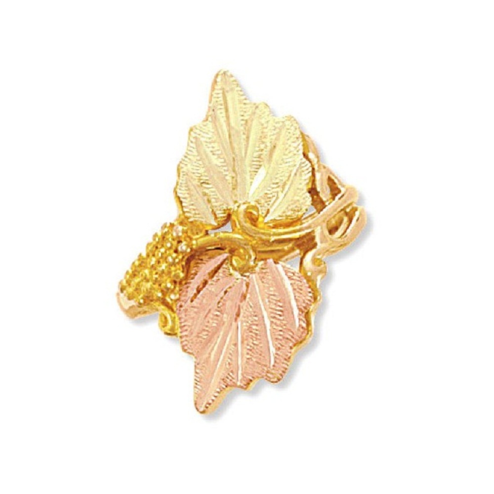 10k Yellow Gold Grapes and Leaves Ring