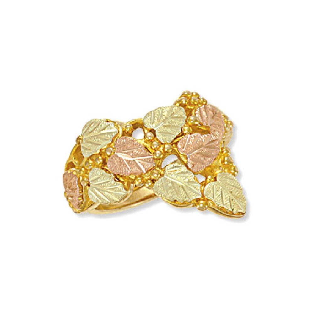 10k Yellow Gold Leaves and Grapes Ring