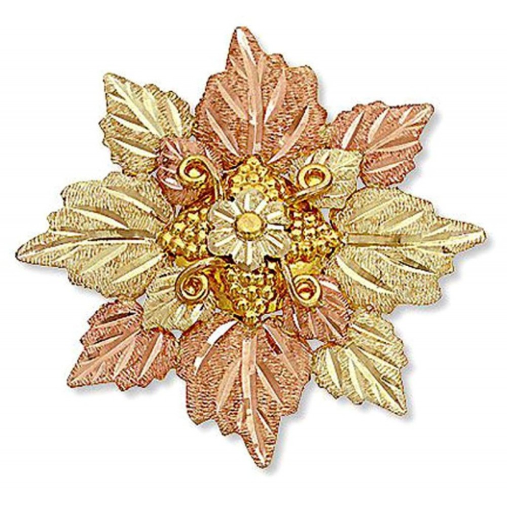 Brooch Pin with Leave Cluster. 