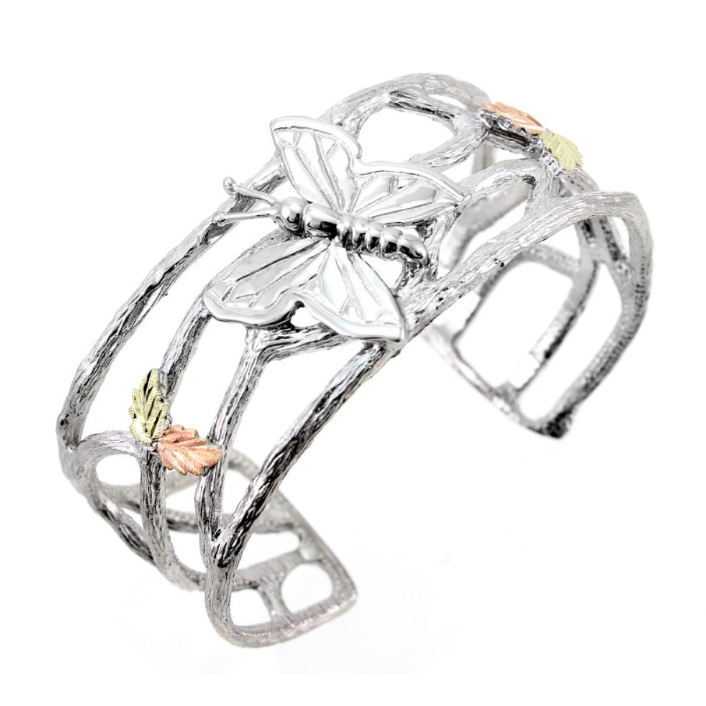 Petite Butterfly Cuff Bracelet, Sterling Silver