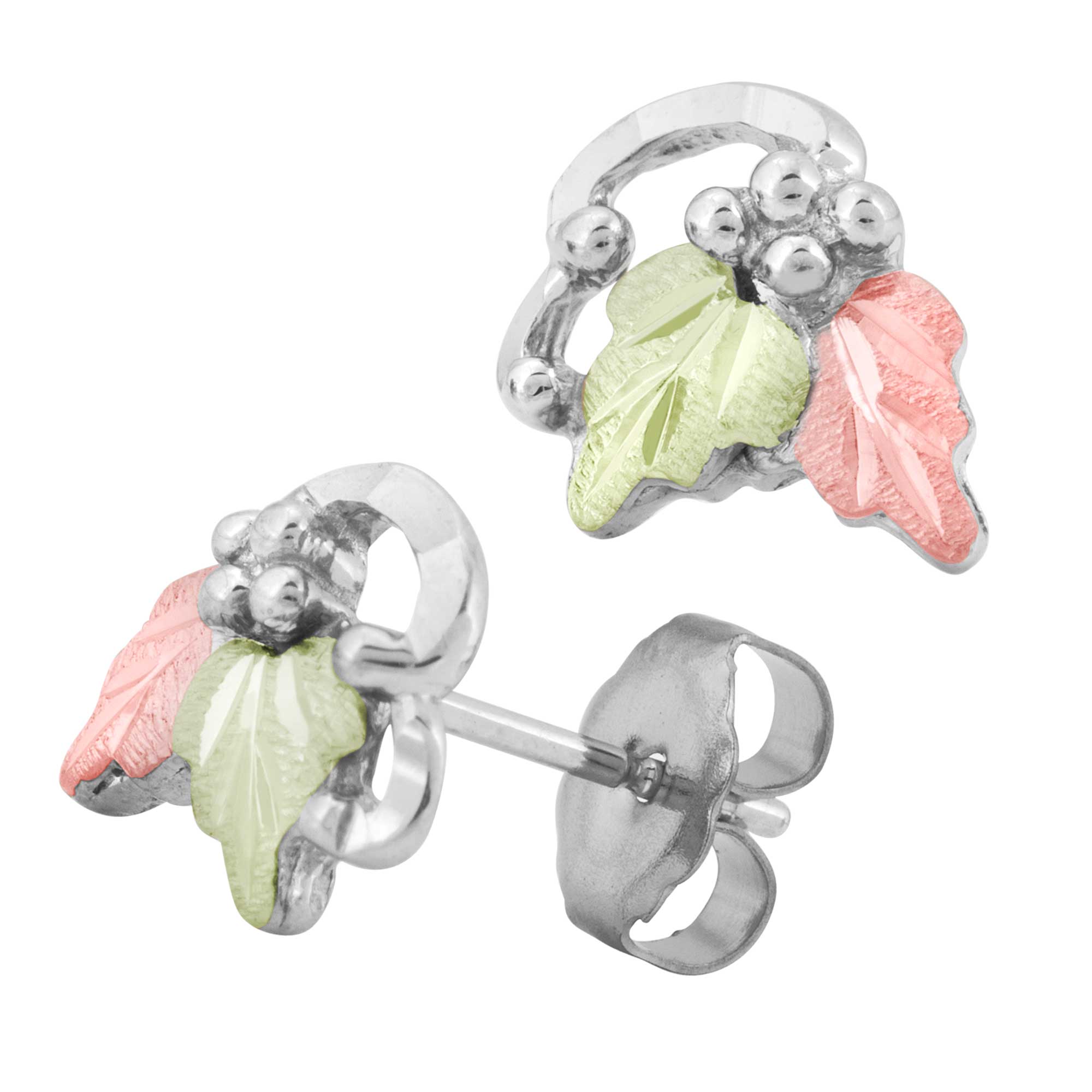 Black Hills Gold 10k Yellow Gold Earrings. 