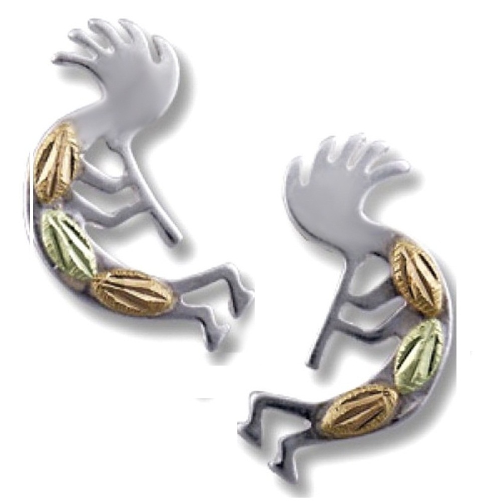 Petite, Kokopelli Post Earrings, Sterling Silver