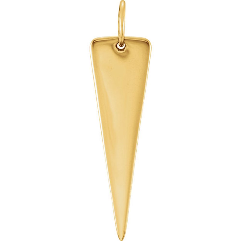 Triangle 14k Yellow Vermeil Pendant. 