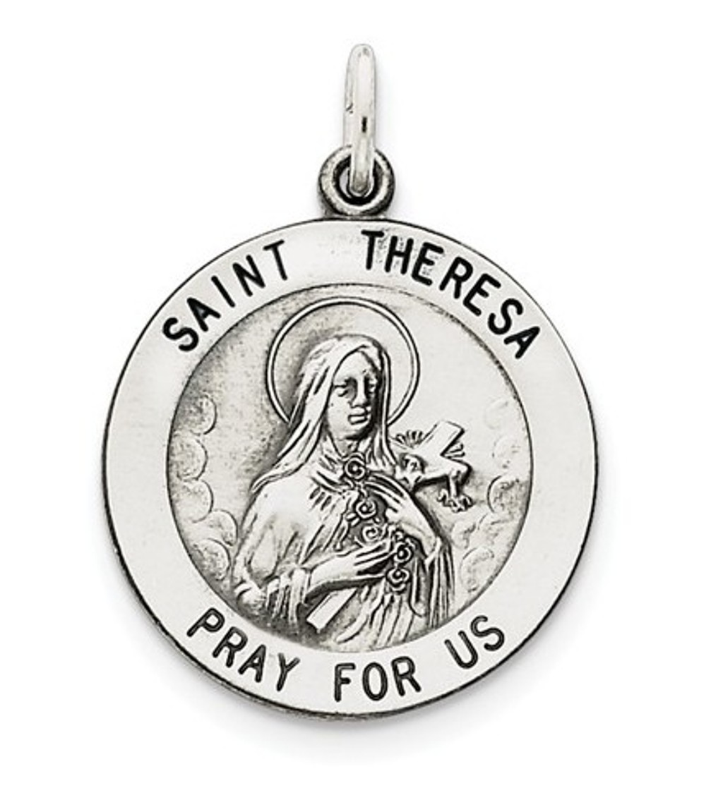 Sterling Silver St. Theresa Medal