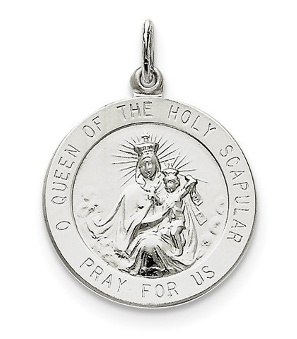 Sterling Silver Queen of the Holy Scapular Medal