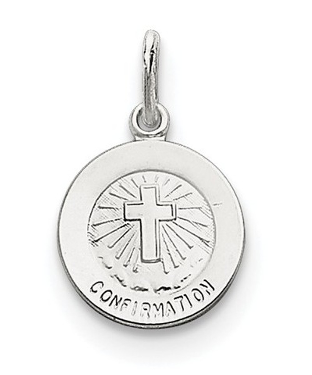 Sterling Silver Confirmation Medal (14X12MM)
 img title=QC5900