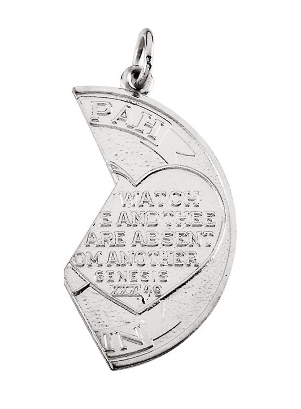 Miz Pah Coin Right Pendant, Rhodium-Plated 14k White Gold
