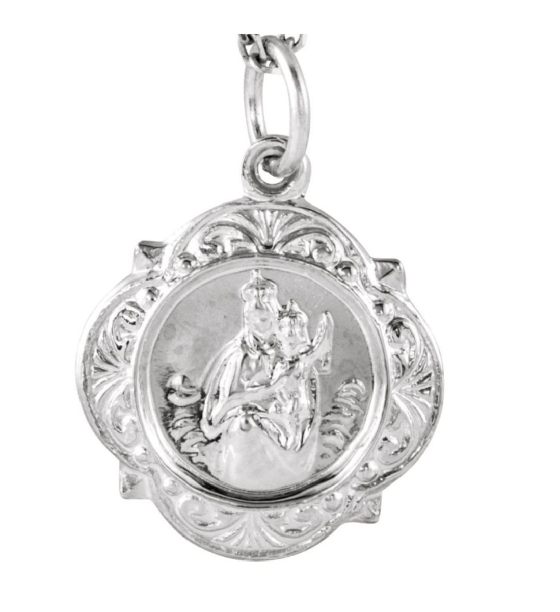 Platinum Quatrefoil Scapular Medal (12MM)