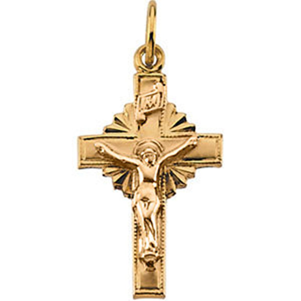 Crucifix 14k Yellow Gold Pendant