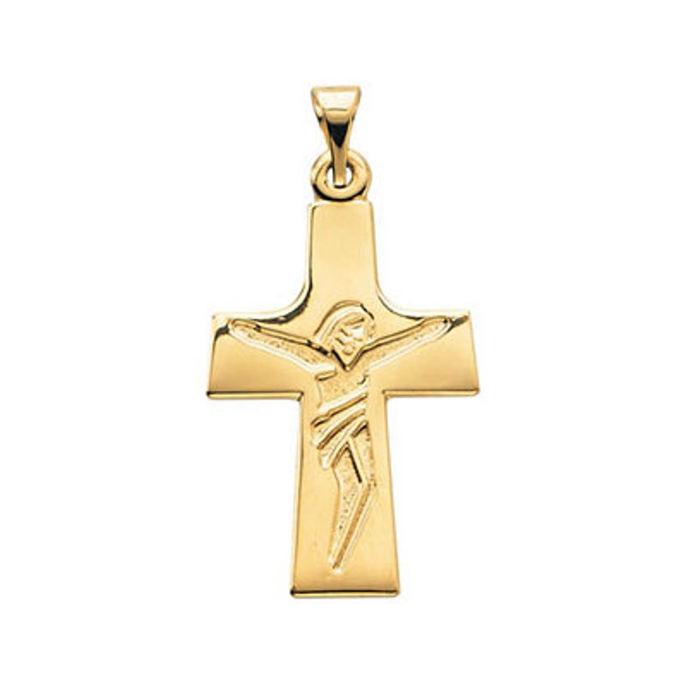 Crucifix 14k Yellow Gold Pendant