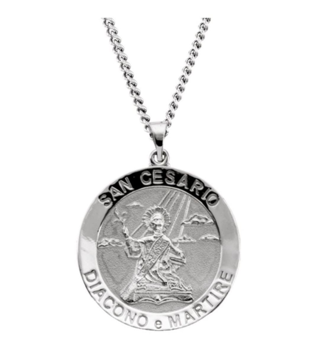 Sterling Silver 25mm Round San Cesario 24