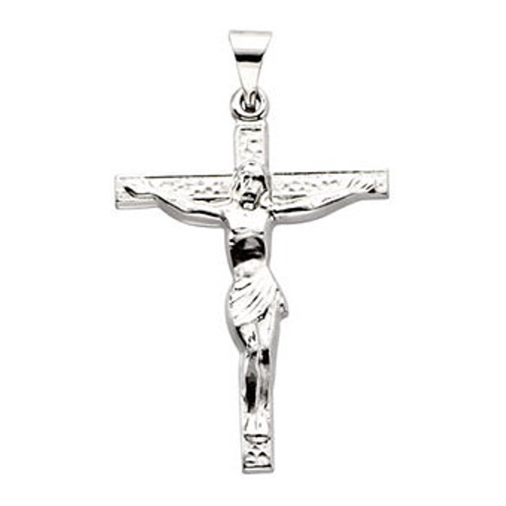 Crucifix 14k White Gold Pendant