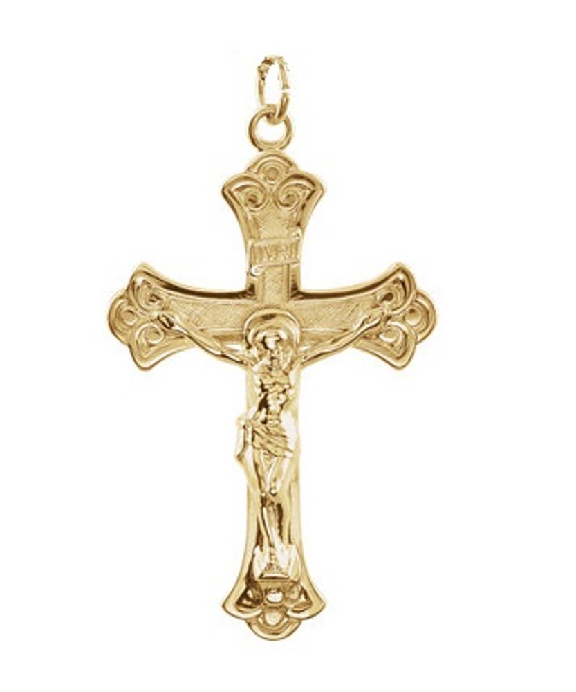 Crucifix 14k Yellow Gold Pendant