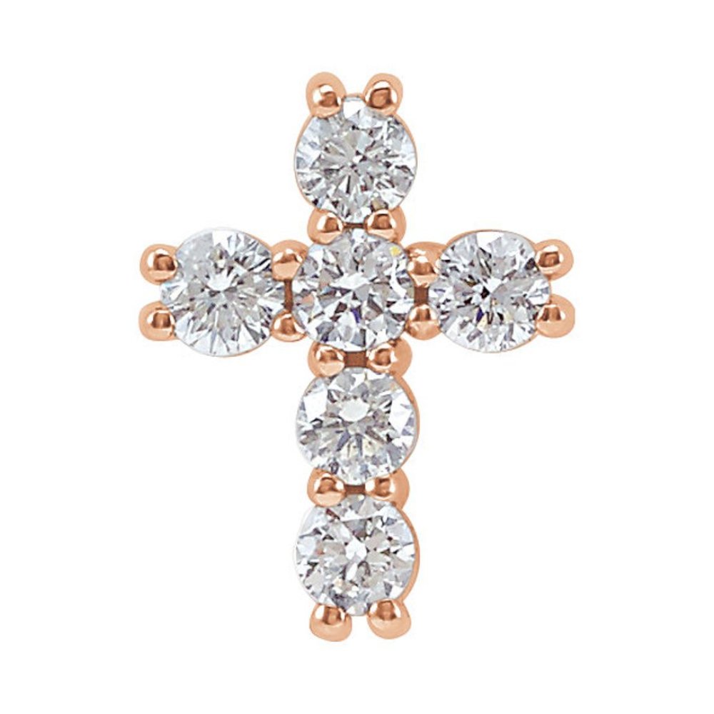  14k Rose Gold Cross Pendant