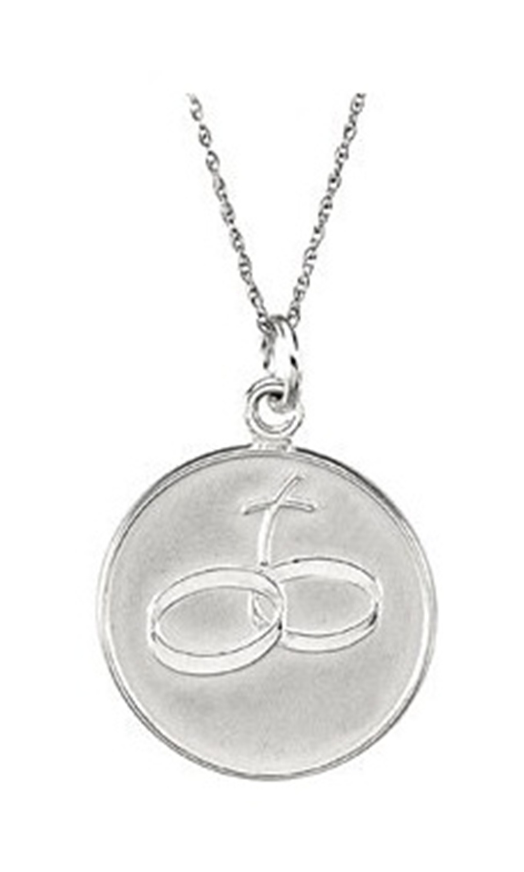 Loss of a Spouse Pendant Neclace, 14k White Gold