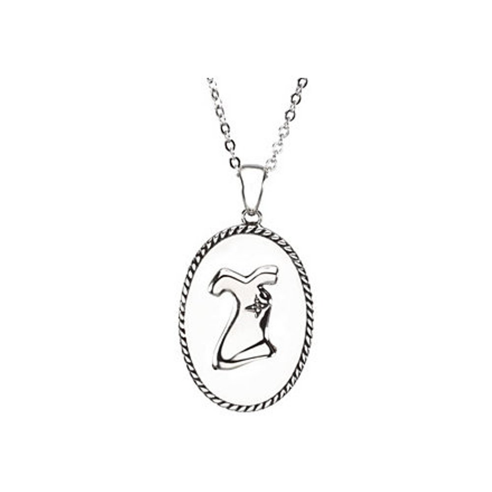 'Diamond 'Enjoy Life' Rhodium-Plated Sterling Silver Pendant Necklace