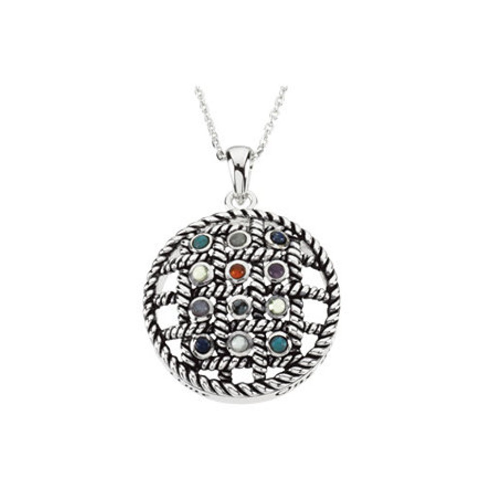 Diamond 'd Sterling Silver Pendant Necklace 