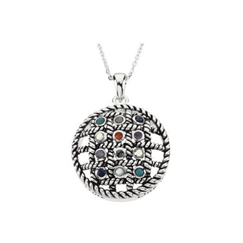 Diamond 'd Sterling Silver Pendant Necklace 