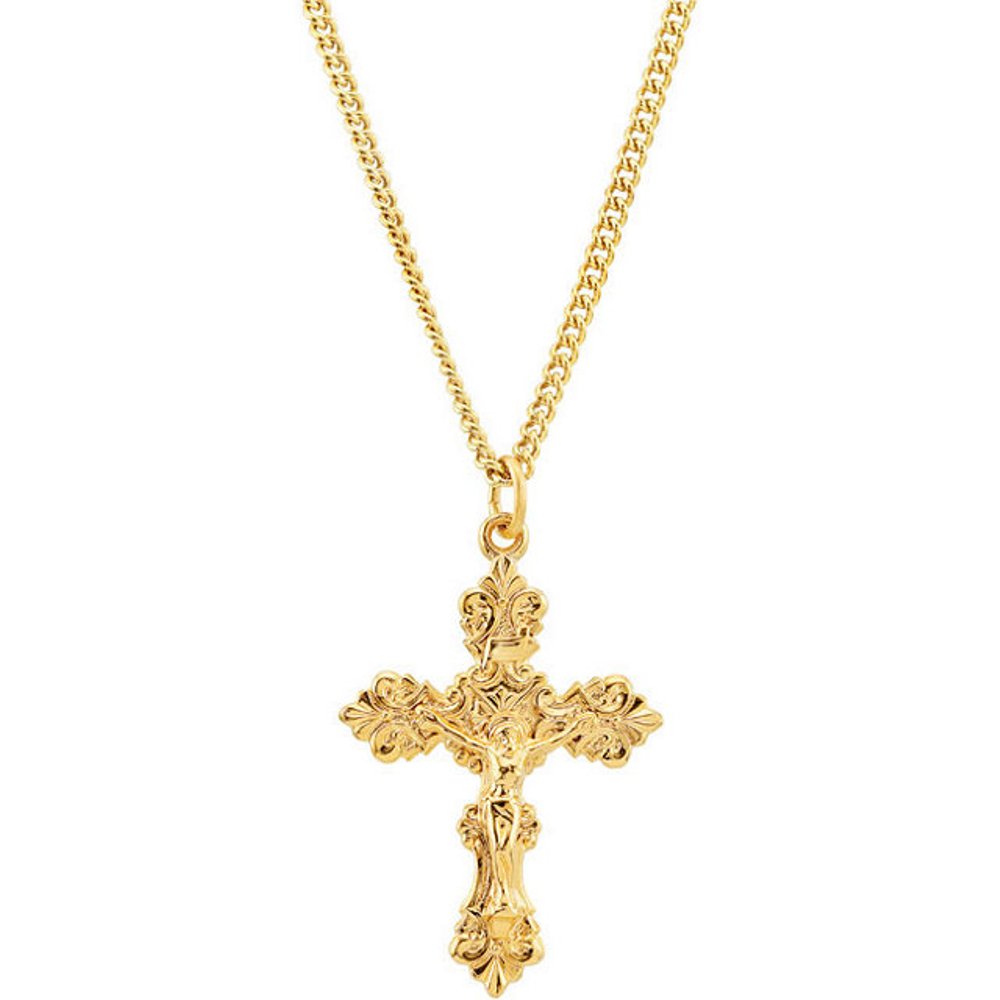 Crucifix 14k Yellow  Gold Pendant