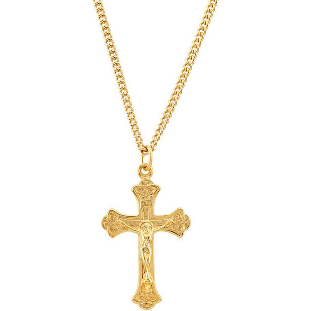 Crucifix 14k Yellow  Gold Pendant
