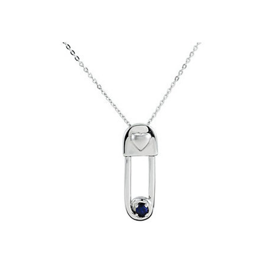 Synthetic Blue Sapphire 'Safe in My Love' September Birthstone