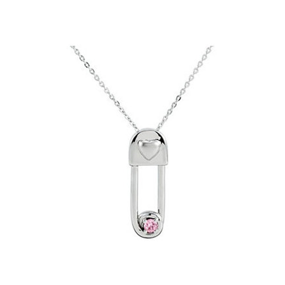 Synthetic Pink Tourmaline 'Safe in My Love' October Birthstone Pendant 