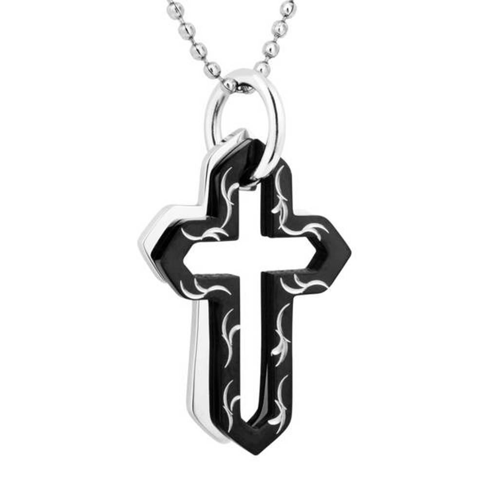  Men's Dog Tag Pendant Necklace, Stainless Steel