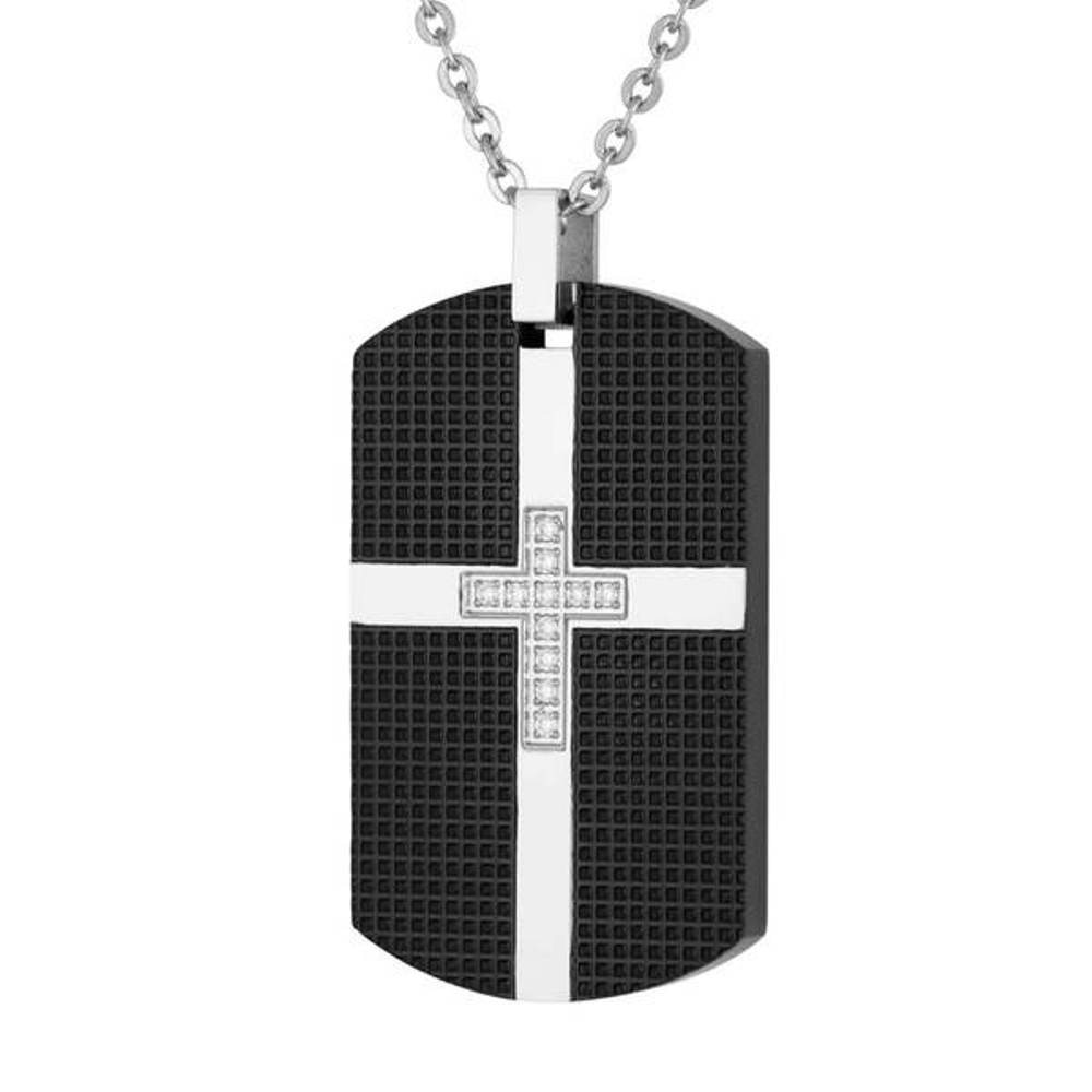  Men's Dog Tag Pendant Necklace, Stainless Steel