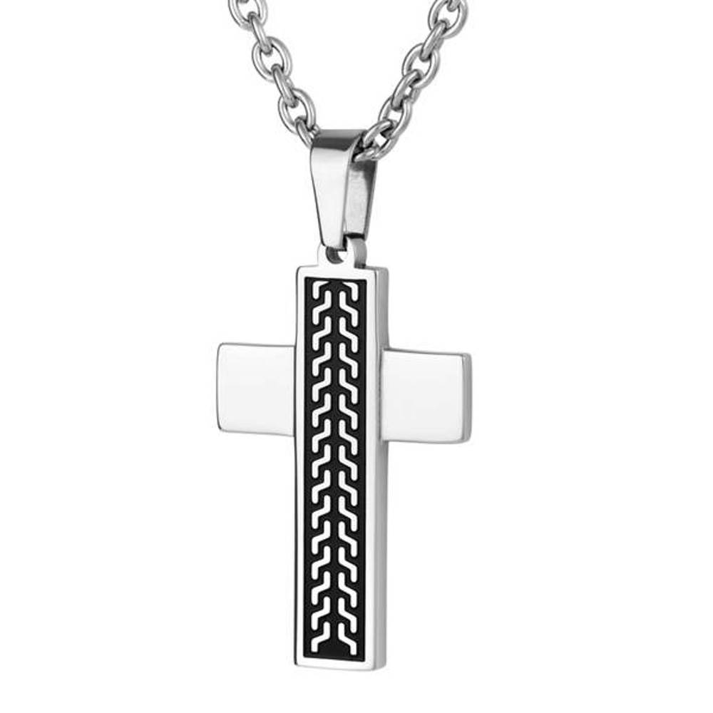  Men's Dog Tag Pendant Necklace, Stainless Steel