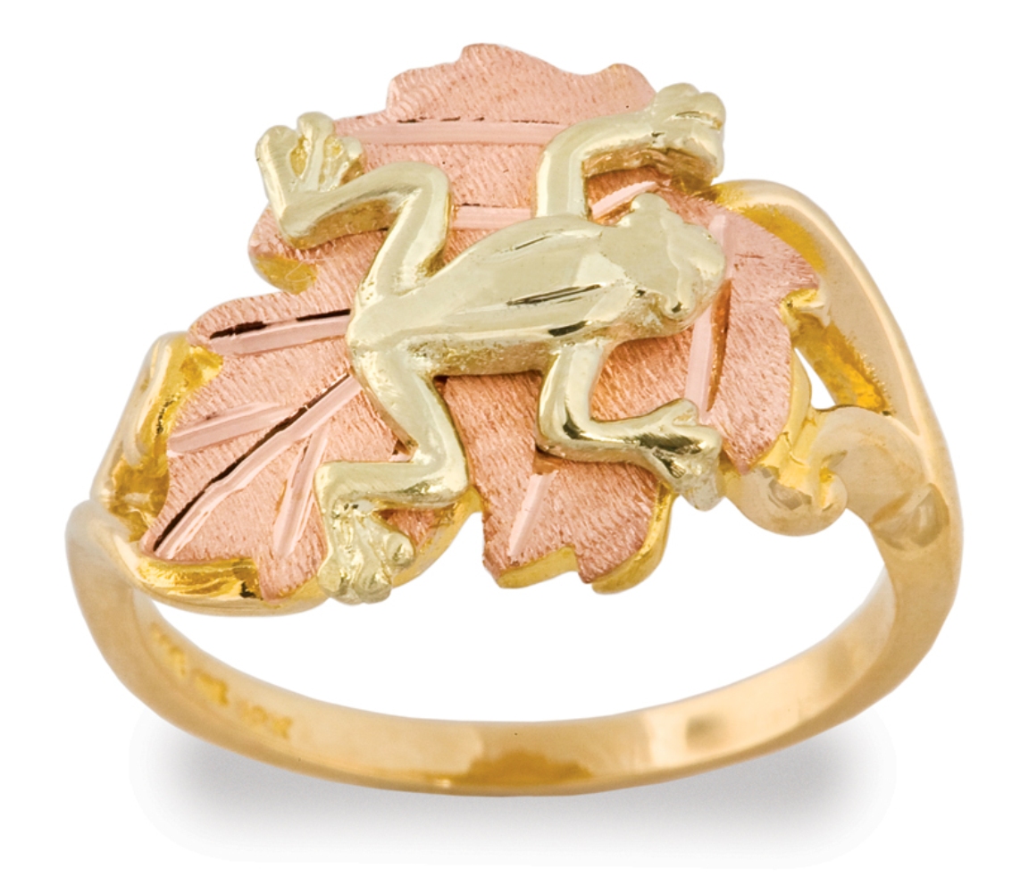 10k Yellow Gold Leaves and Grapes Ring