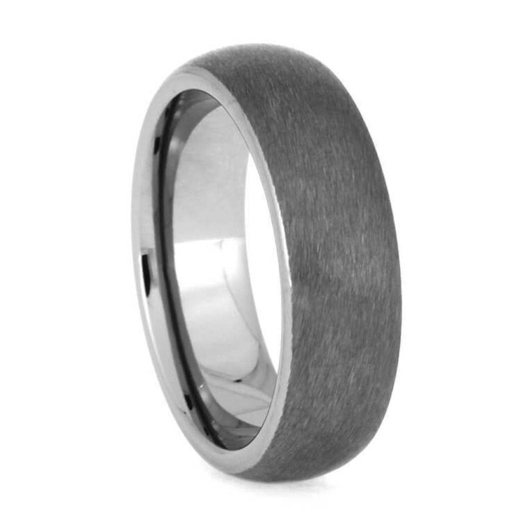 Brushed Tungsten Wedding Band, Minimalist Ring