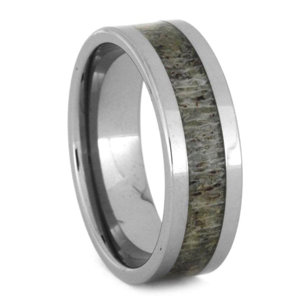 Deer Antler Tungsten Ring 