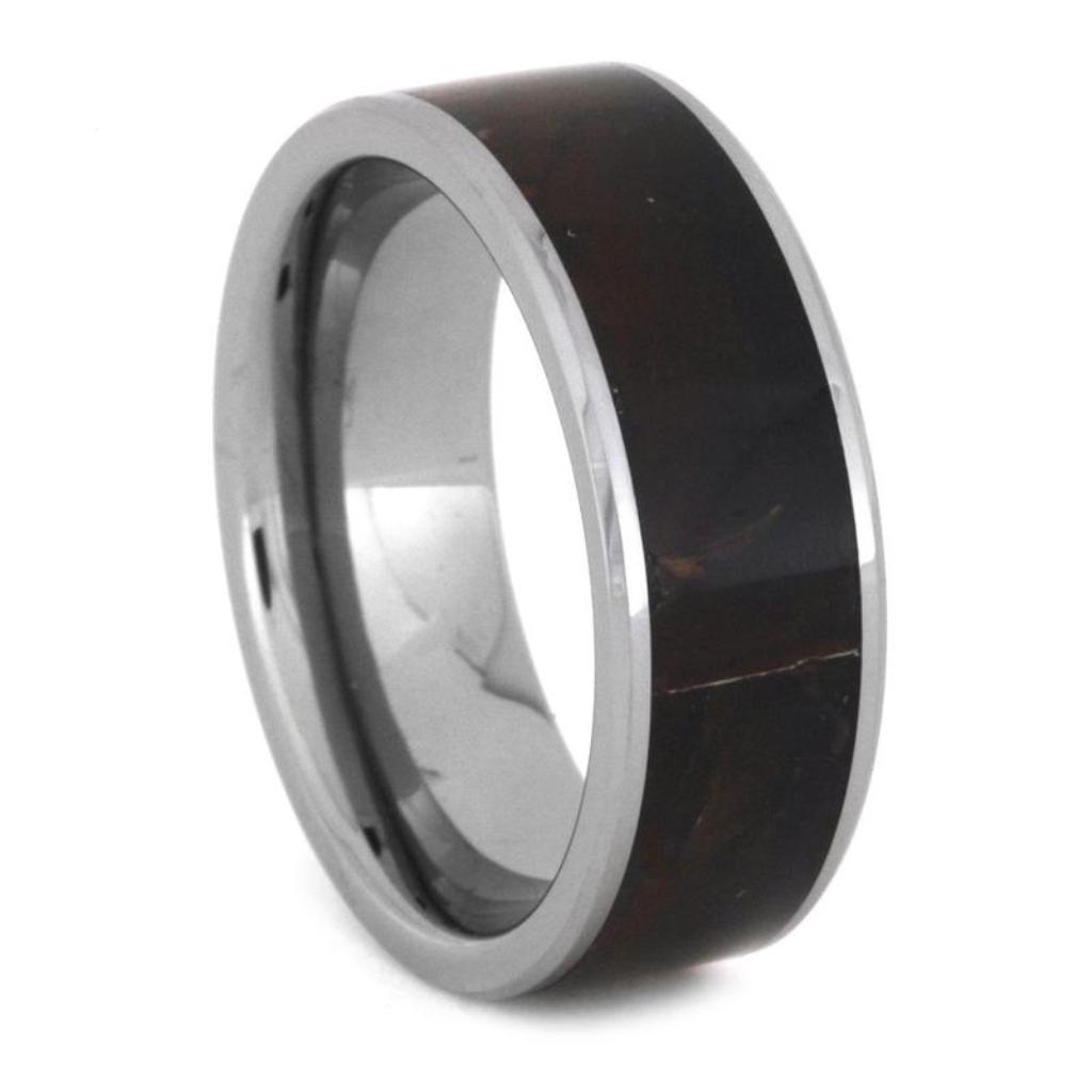 Agate In A Tungsten Carbide Ring