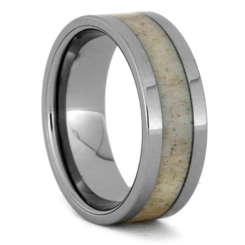 Polished Tungsten Antler Ring