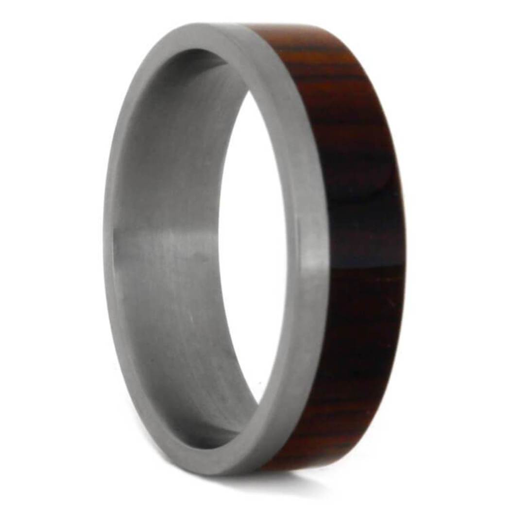 King Wood 7mm Matte Titanium Comfort-Fit Wedding Band