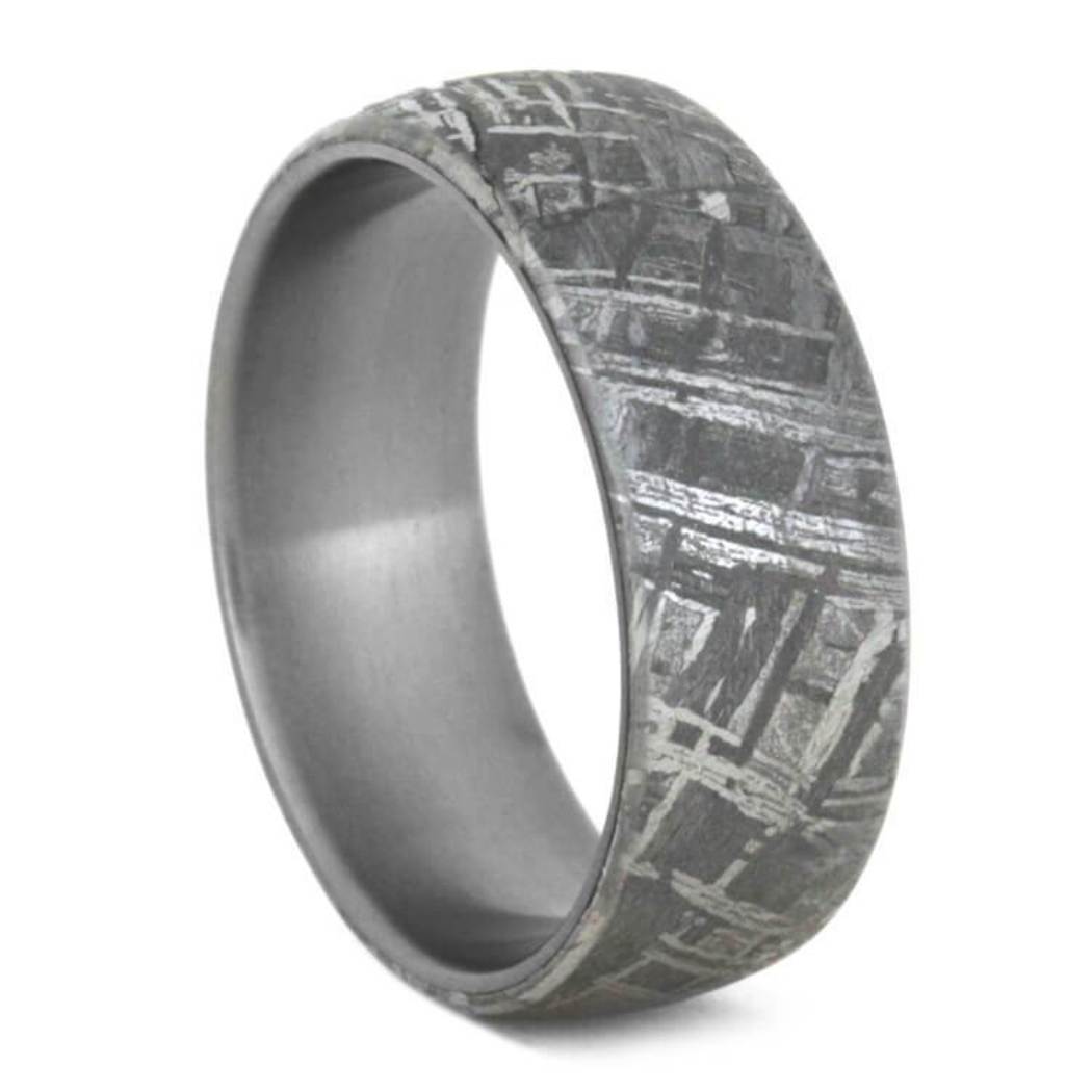 Gibeon Meteorite 8mm Matte Titanium Comfort-Fit Wedding Band