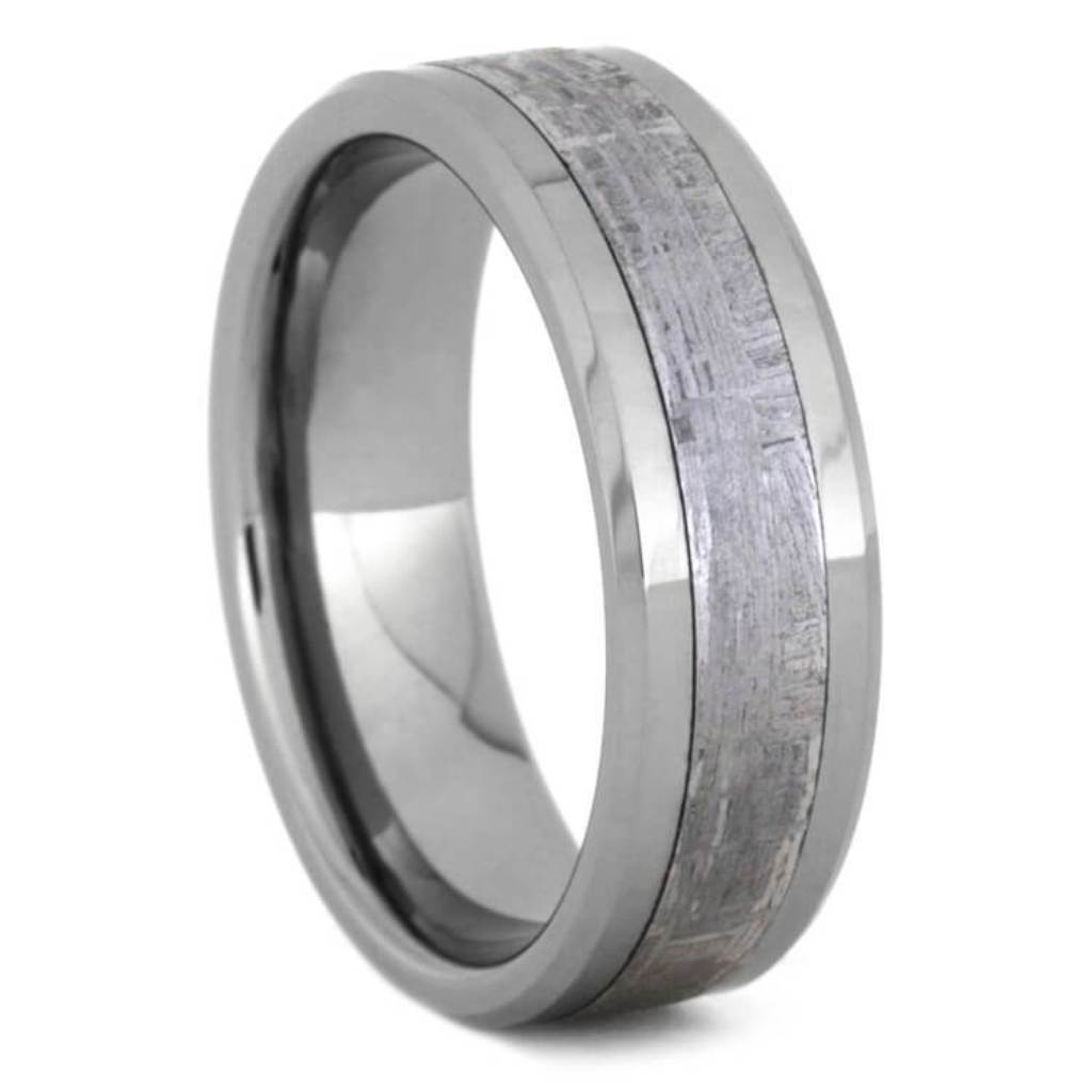 Men's Meteorite Tungsten Wedding Band