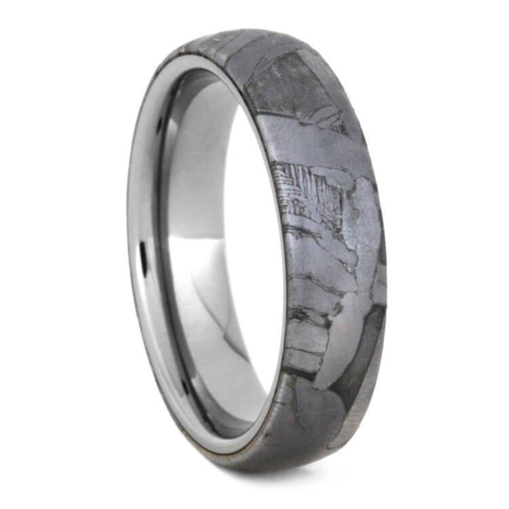 Seymchan Meteorite 5mm Titanium Comfort-Fit Wedding Band