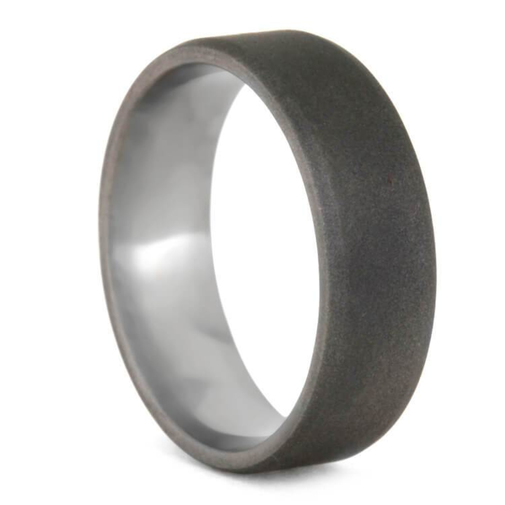 Titanium 8mm Sandblasted Comfort-Fit  Band 