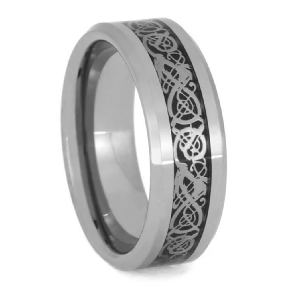 Infinity Dragon Ring, Tungsten Statement Ring