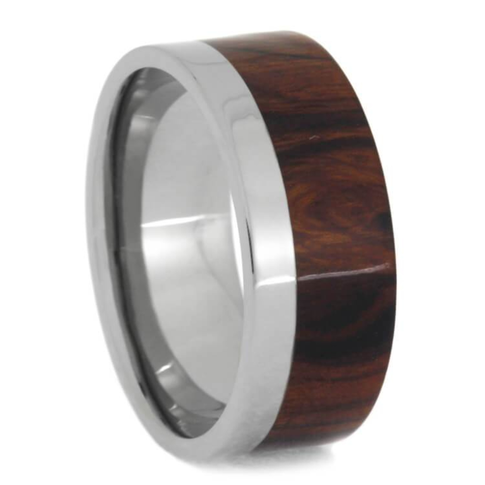 Desert Ironwood 10mm Titanium Comfort-Fit Wedding Band 