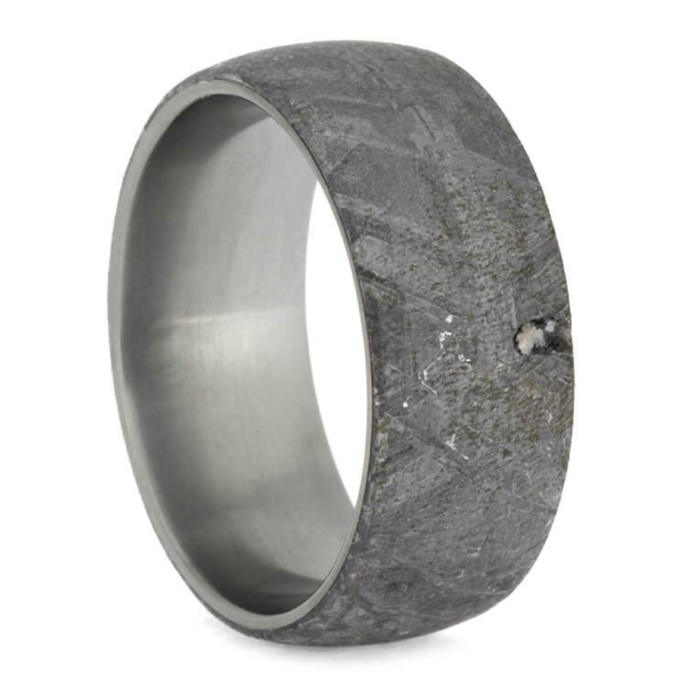 Gibeon Meteorite 9mm Matte Titanium Comfort-Fit Wedding Band 