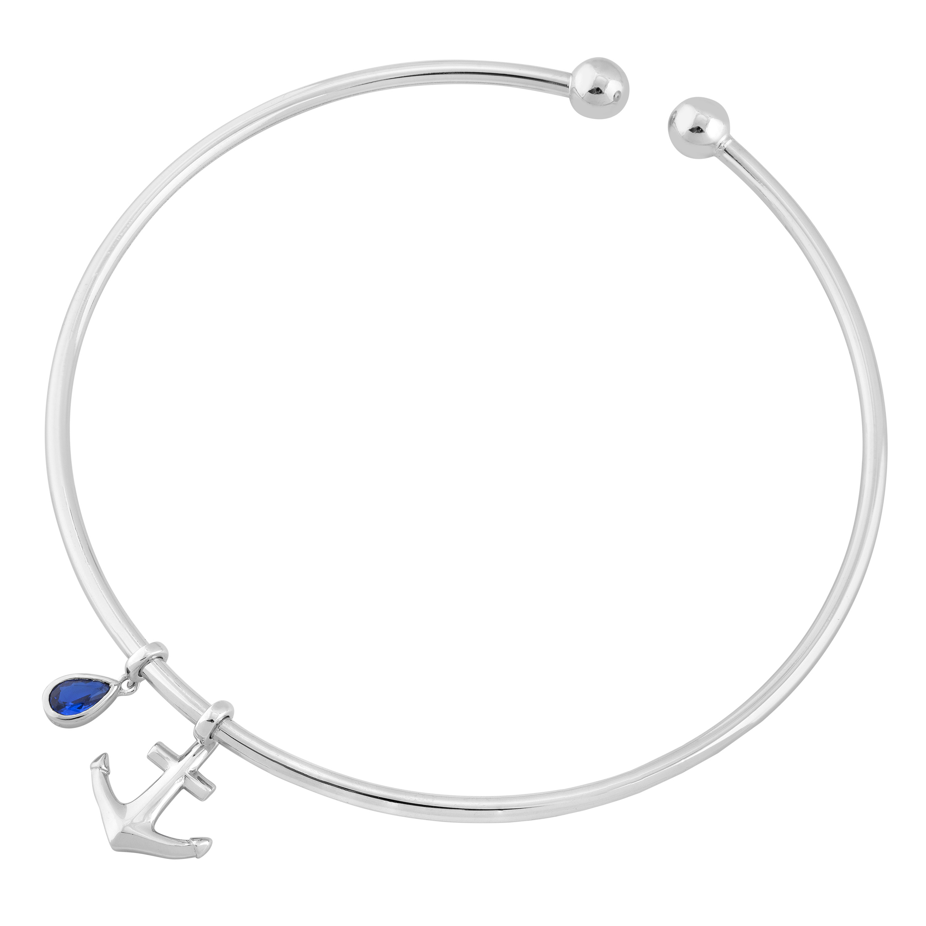 CZ Bracelet, Rhodium Plated Sterling Silver