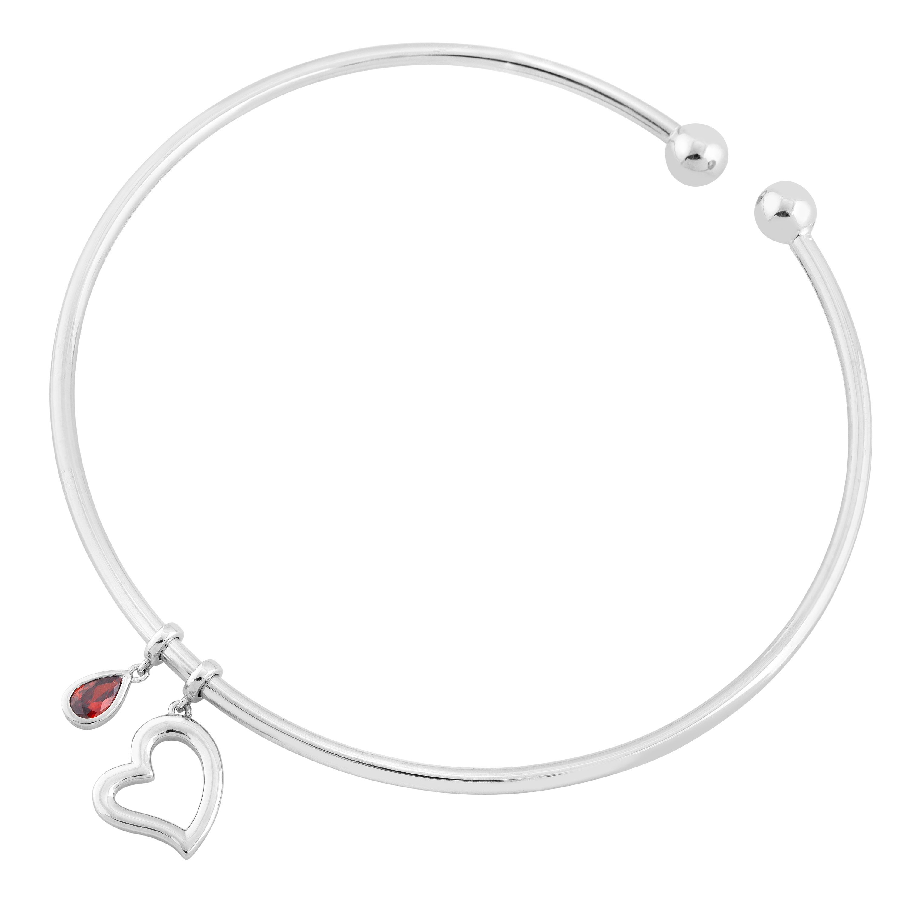 CZ Bracelet, Rhodium Plated Sterling Silver