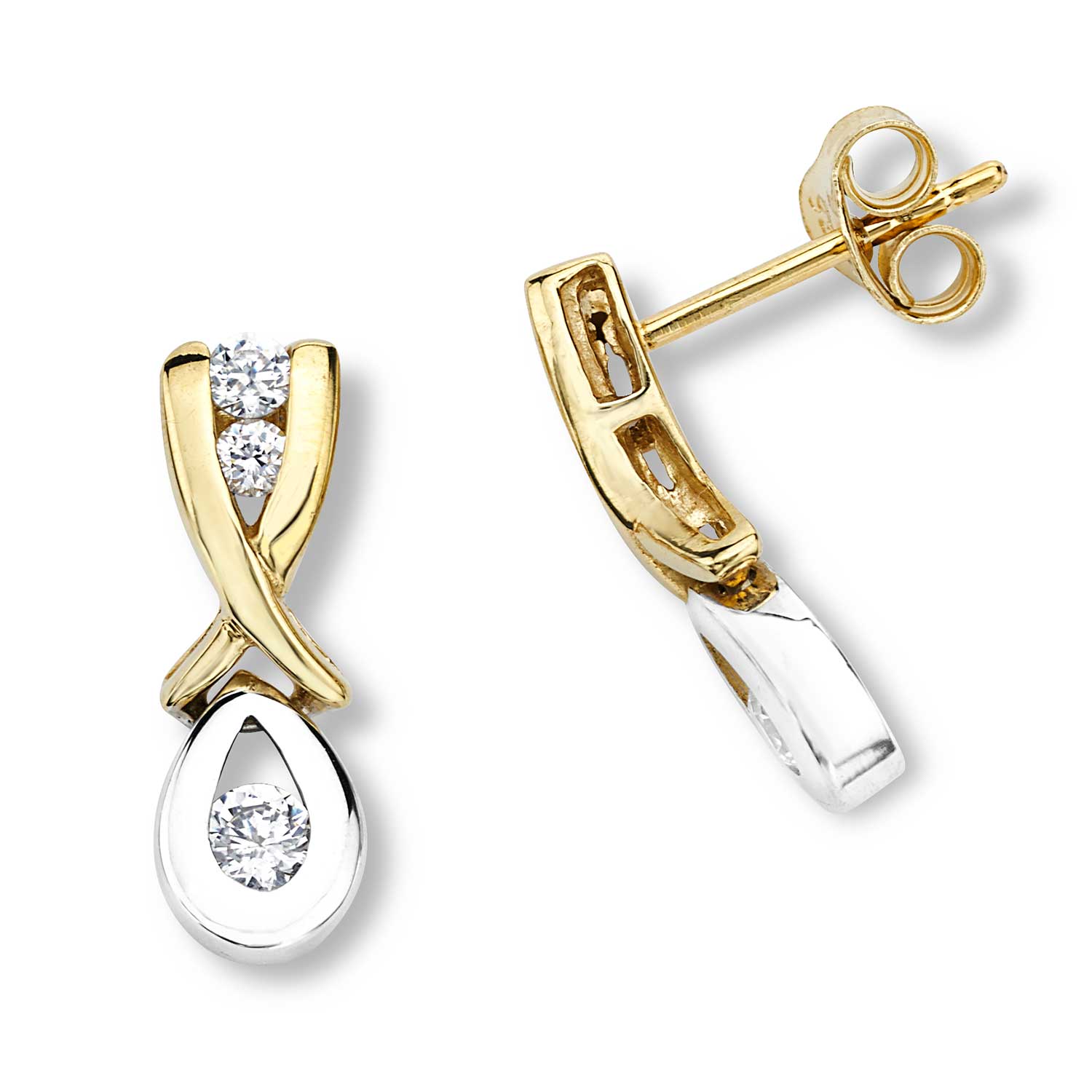 High Polished Earrings, Sterling Silver 