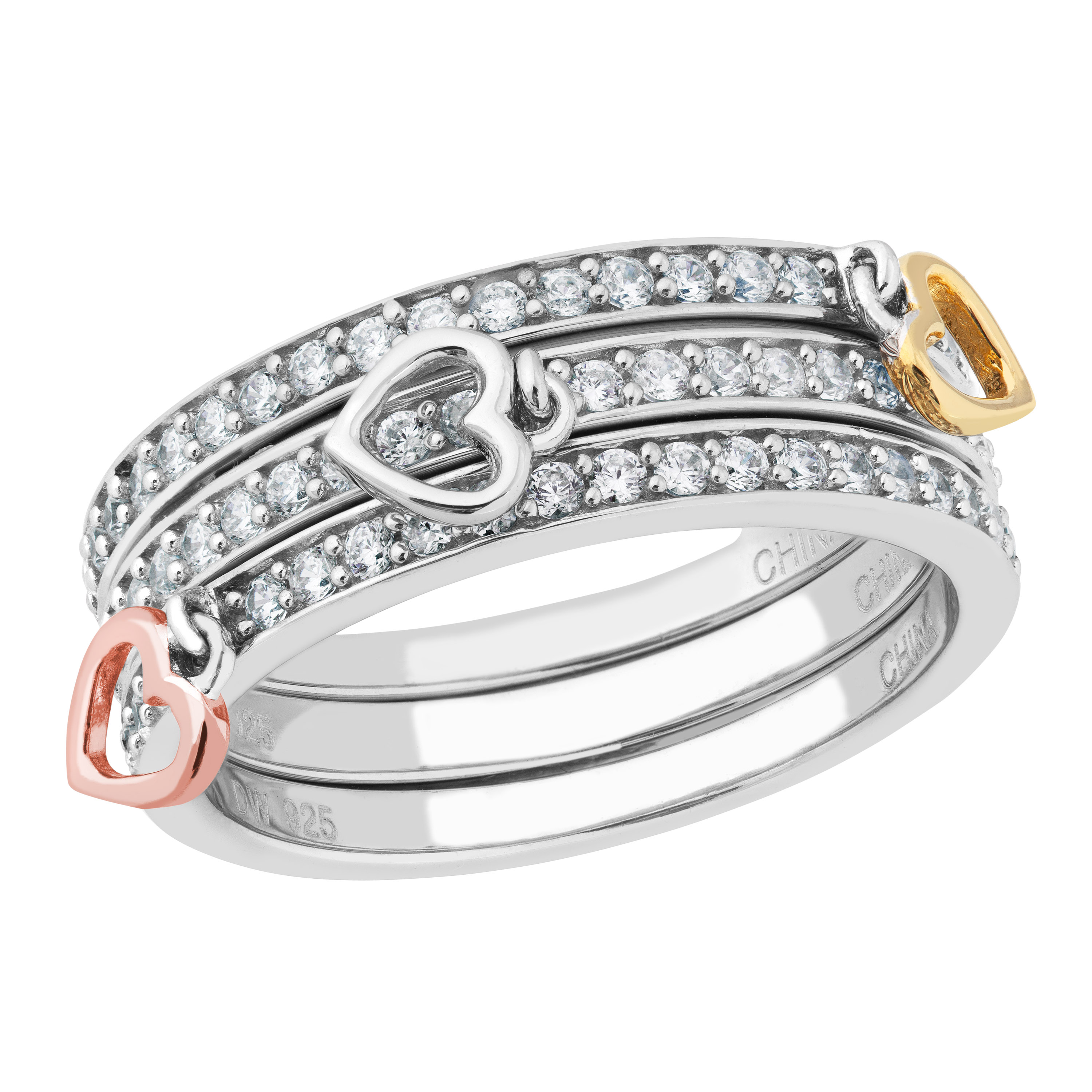 Ring, Rhodium Plated Sterling Silver