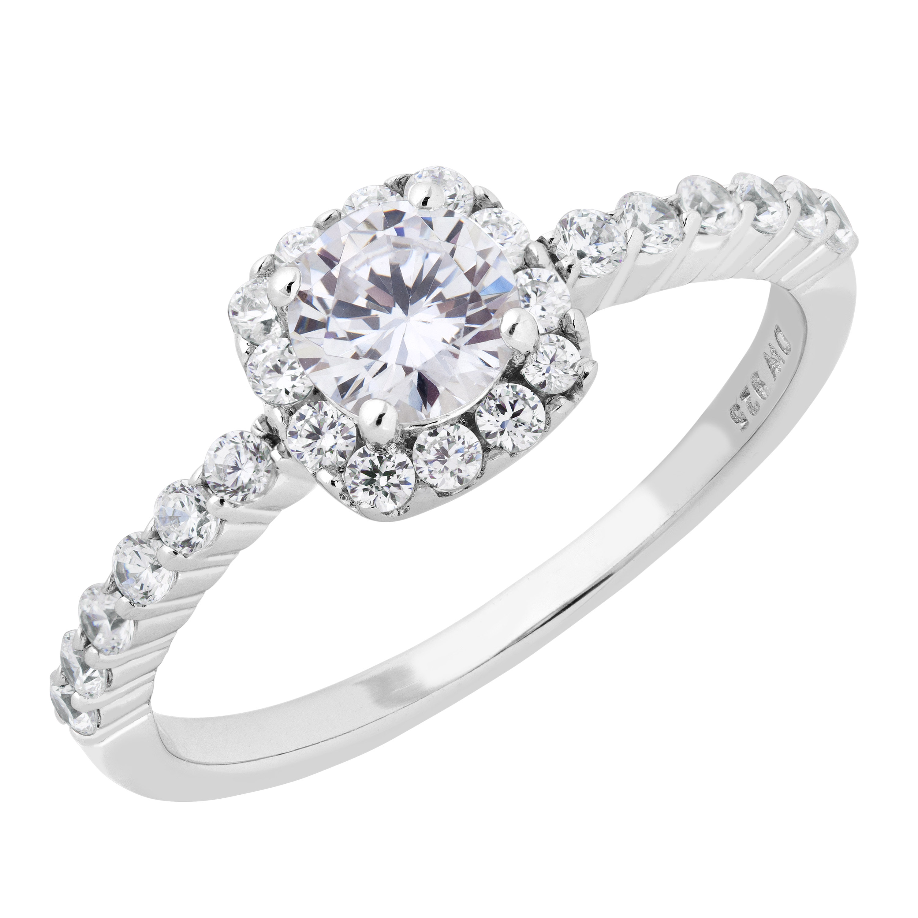 Ring, Rhodium Plated Sterling Silver