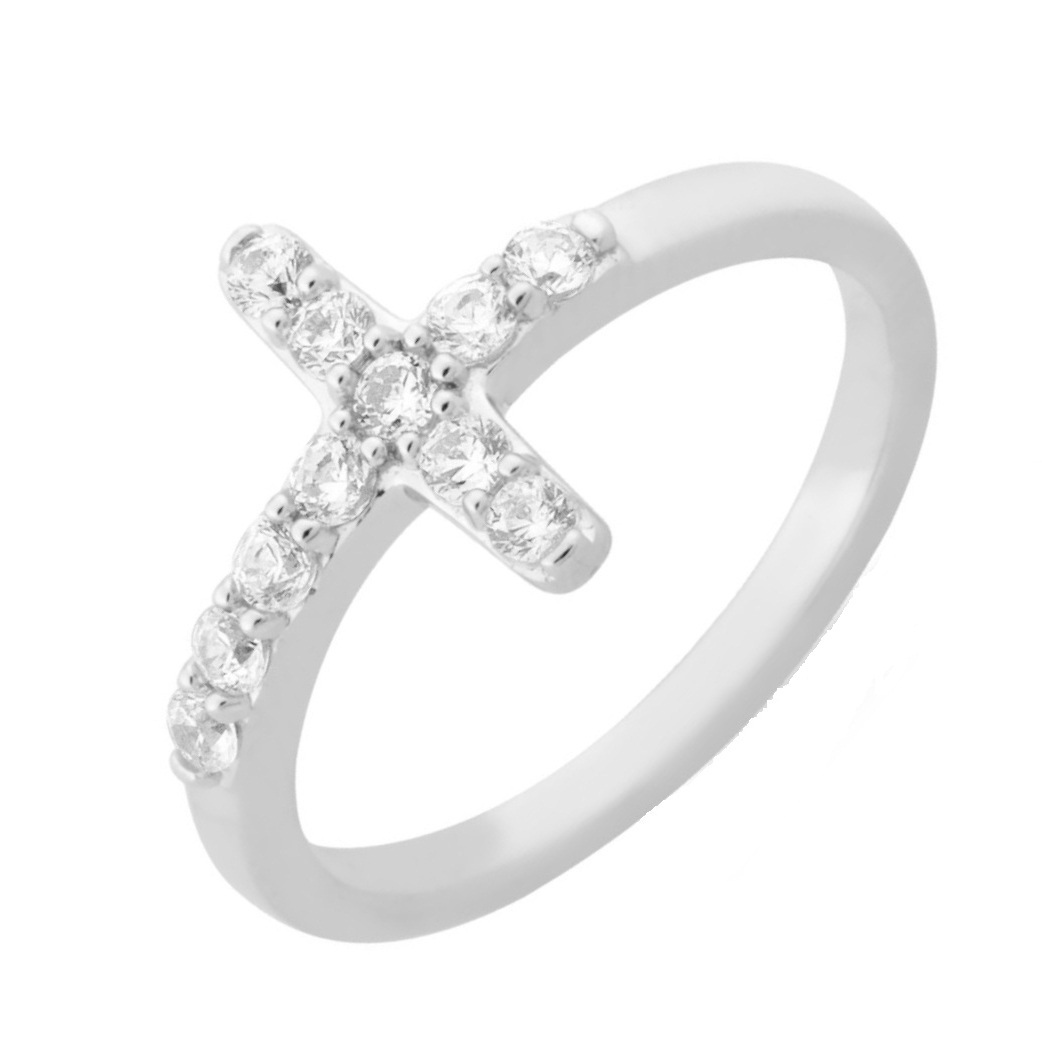 Ring, Rhodium Plated Sterling Silver